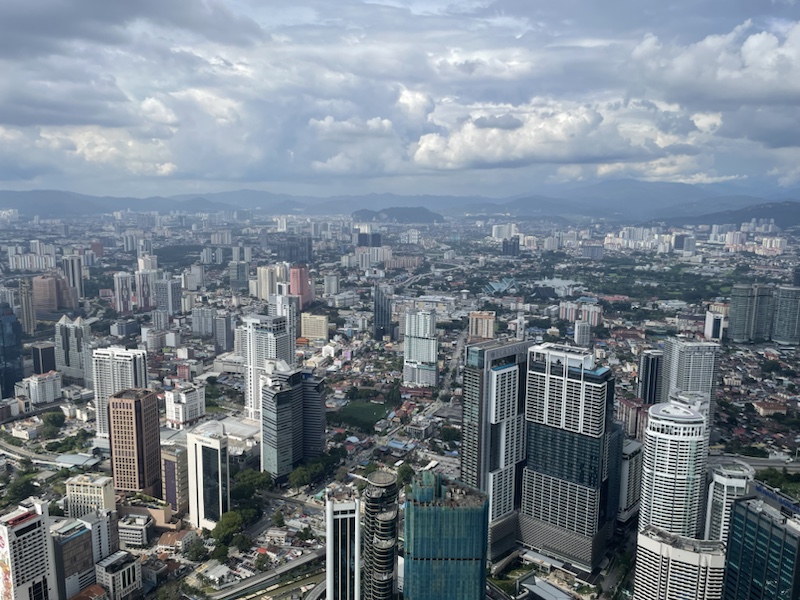 Views from the sky deck and sky box of the KL Tower, Kuala Lumpur, Malaysia 