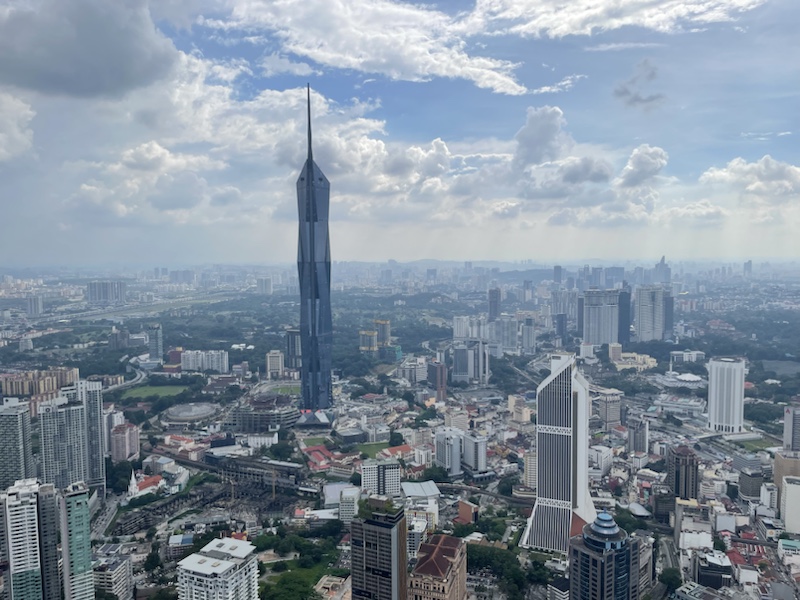 Views from the sky deck and sky box of the KL Tower, Kuala Lumpur, Malaysia 