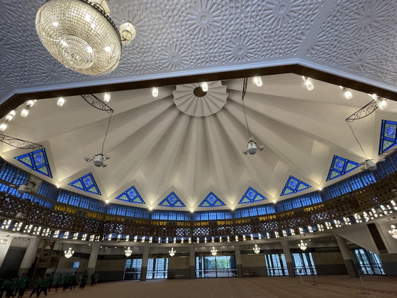 The National Mosque of Malaysia in Kuala Lumpur is vast, but beautiful 