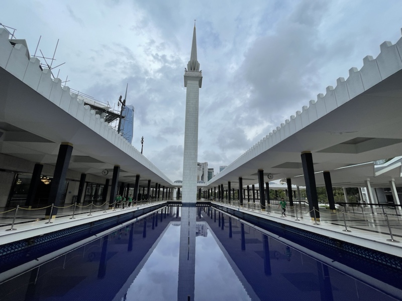 The National Mosque of Malaysia in Kuala Lumpur is vast, but beautiful 