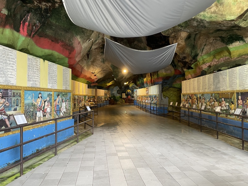 Cave Villa and Art Gallery in Batu Caves, Kuala Lumpur, Malaysia, with its brightly coloured murals