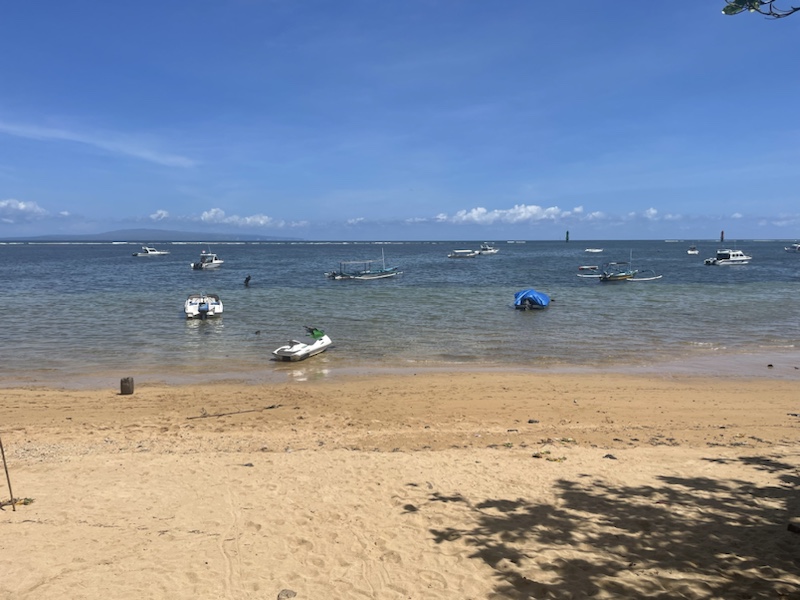 The idyllic beach at Sanur​, Bali, Indonesia 