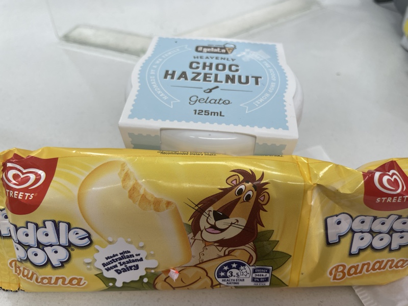 Pete was delighted to discover a new variety of banana ice cream in Perth, Western Australia