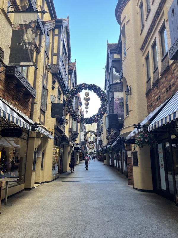 London Court arcade in Perth, Western Australia, feels very quaint and olde worlde