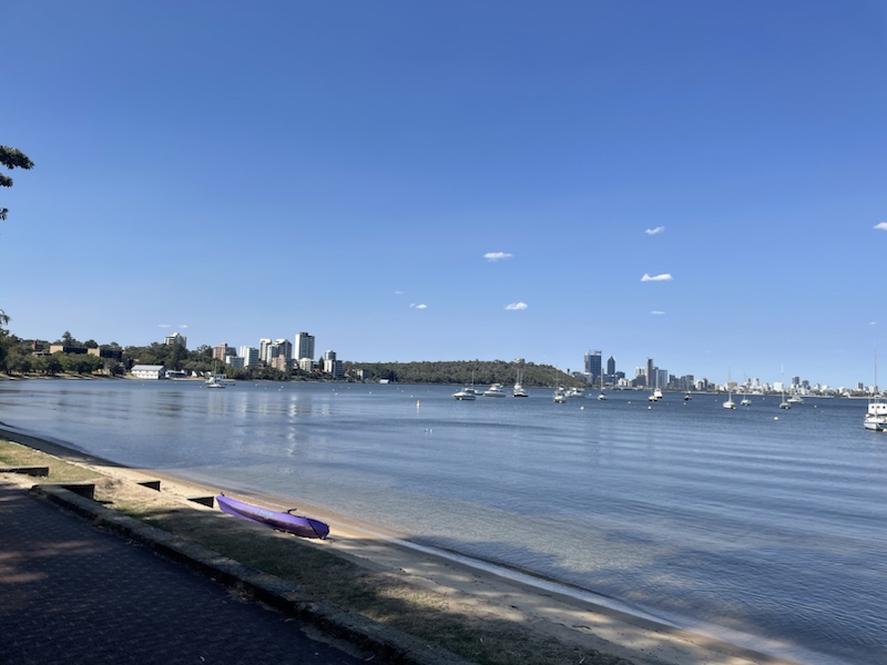 Matilda Bay in Perth, Western Australia, has a small but gorgeous beach