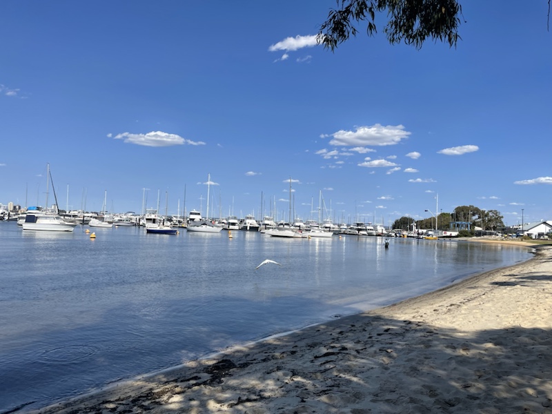 Matilda Bay in Perth, Western Australia, has a small but gorgeous beach