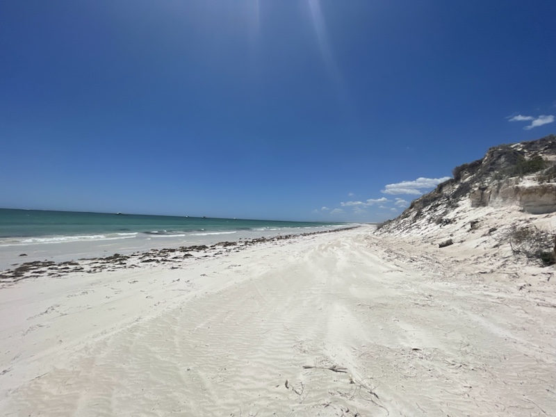 The beautiful white sand beach of Wedge Island, Western Australia
