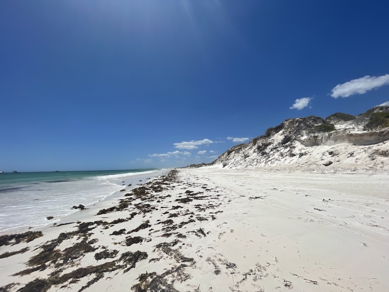The beautiful white sand beach of Wedge Island, Western Australia