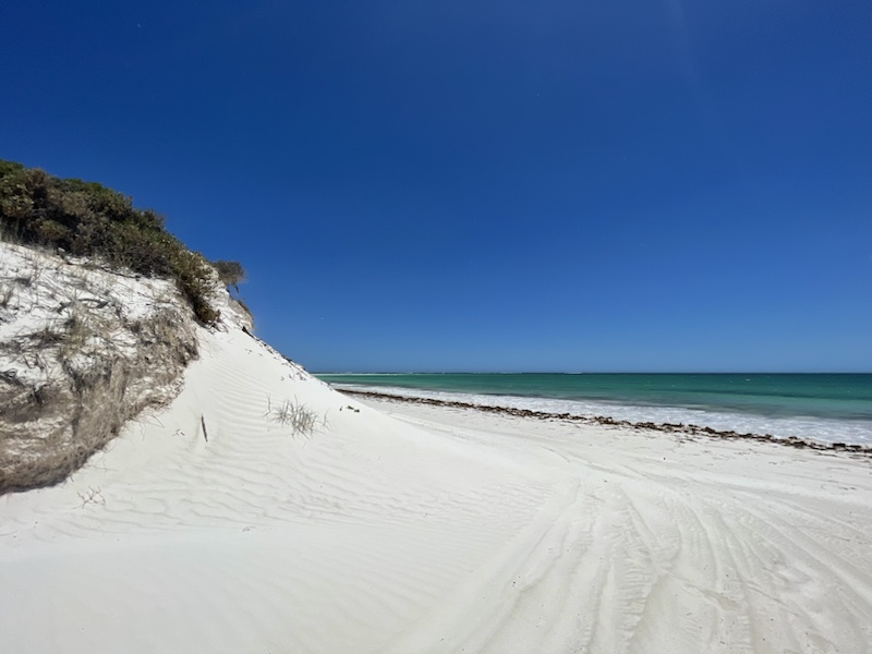 The beautiful white sand beach of Wedge Island, Western Australia