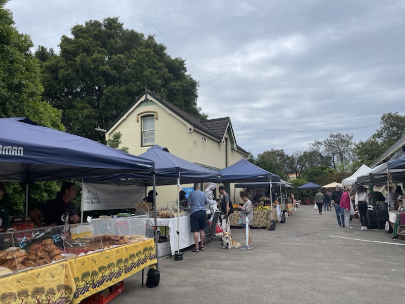 The French farmers market at Laurelbank Willoughby, Sydney, NSW, Australia