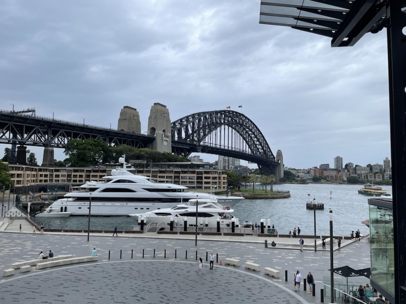 Our first glimpse of the Sydney Harbour Bridge ​in Sydney, NSW, Australia