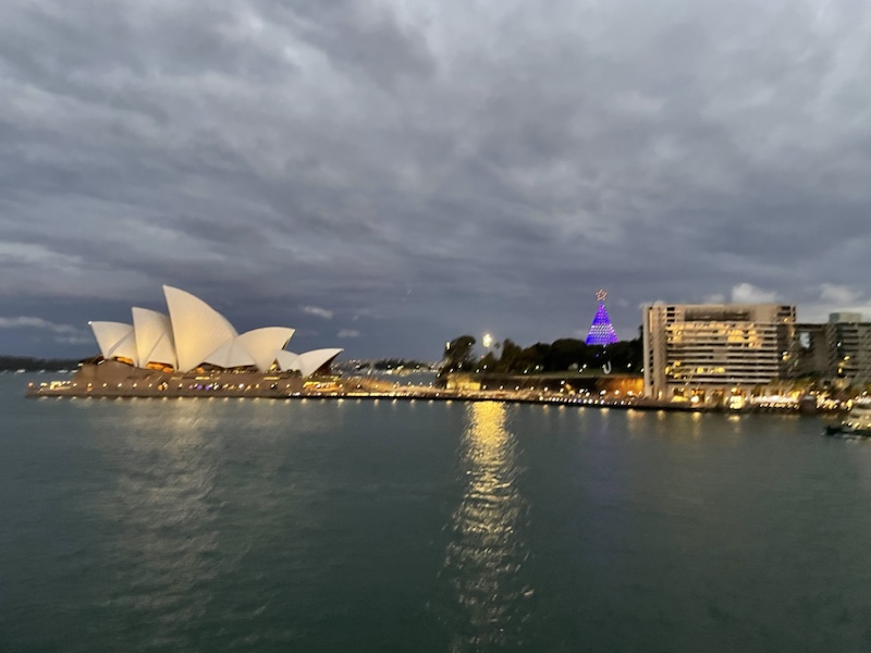 The festive drone show over the Sydney Opera House ​in Sydney, NSW, Australia