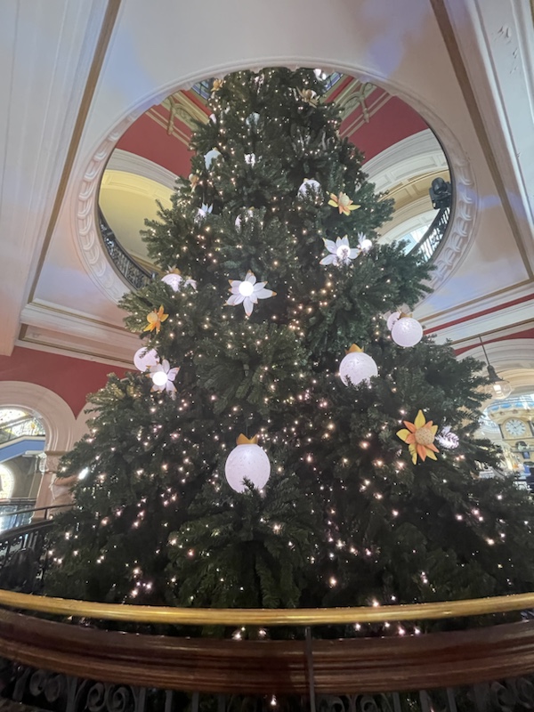 The huge Christmas tree in The Queen Victoria Building, Sydney, NSW, Australia