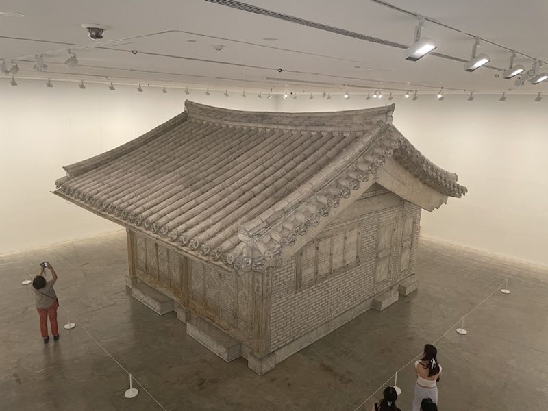 Do Ho Suh’s recreation if his childhood home in paper was impressive to see (at the Museum of Contemporary Art Australia, Sydney, NSW, Australia)