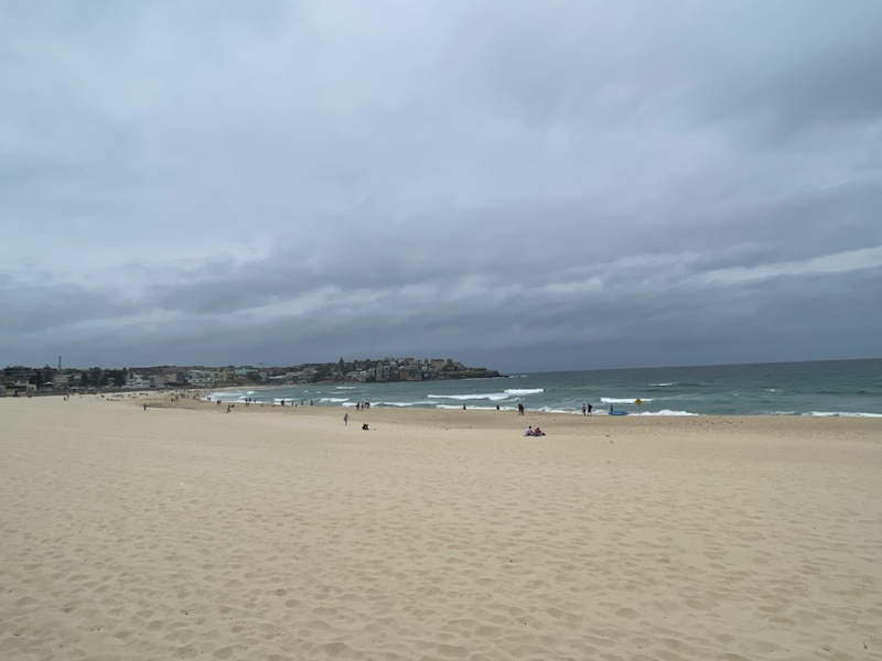 Bondi beach on a cloudy day​ in summer (Sydney, NSW, Australia)
