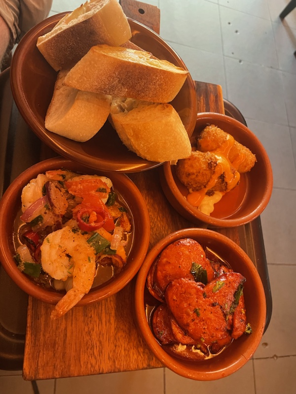 Tapas at Lola Tapas Bar Potts Point in Sydney, NSW, Australia - the garlic and chilli prawns were amazing!