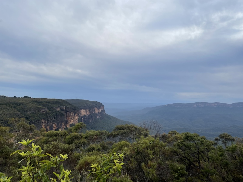 It's an easy 30 minute walk (though with a lot of steps) to Fletchers Lookout, Wentworth Falls​ in the Blue Mountains, near Sydney, NSW, Australia 